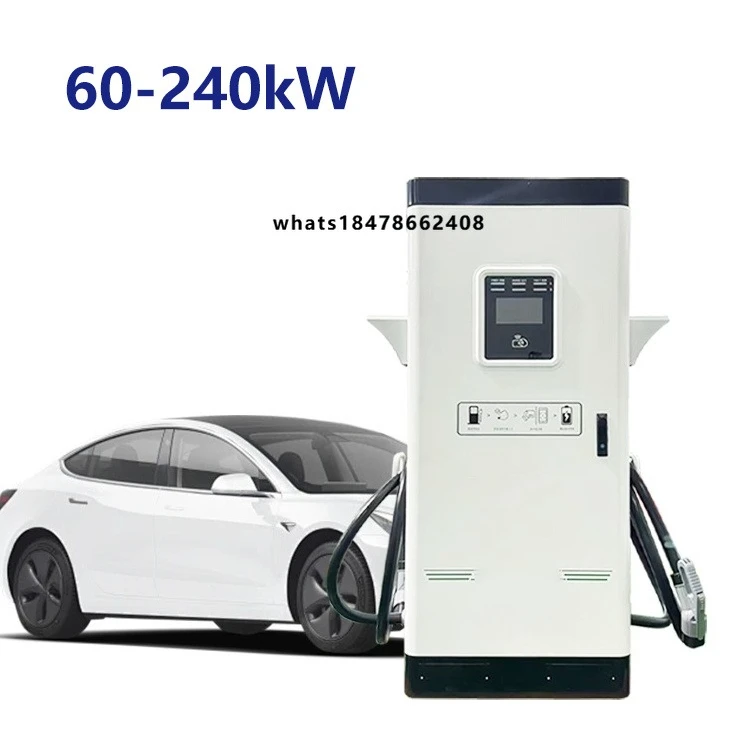 Floor-to-ceiling charging station for electric vehicles Dual-gun commercial DC fast electric vehicle charger 60kw 80kw 120kw