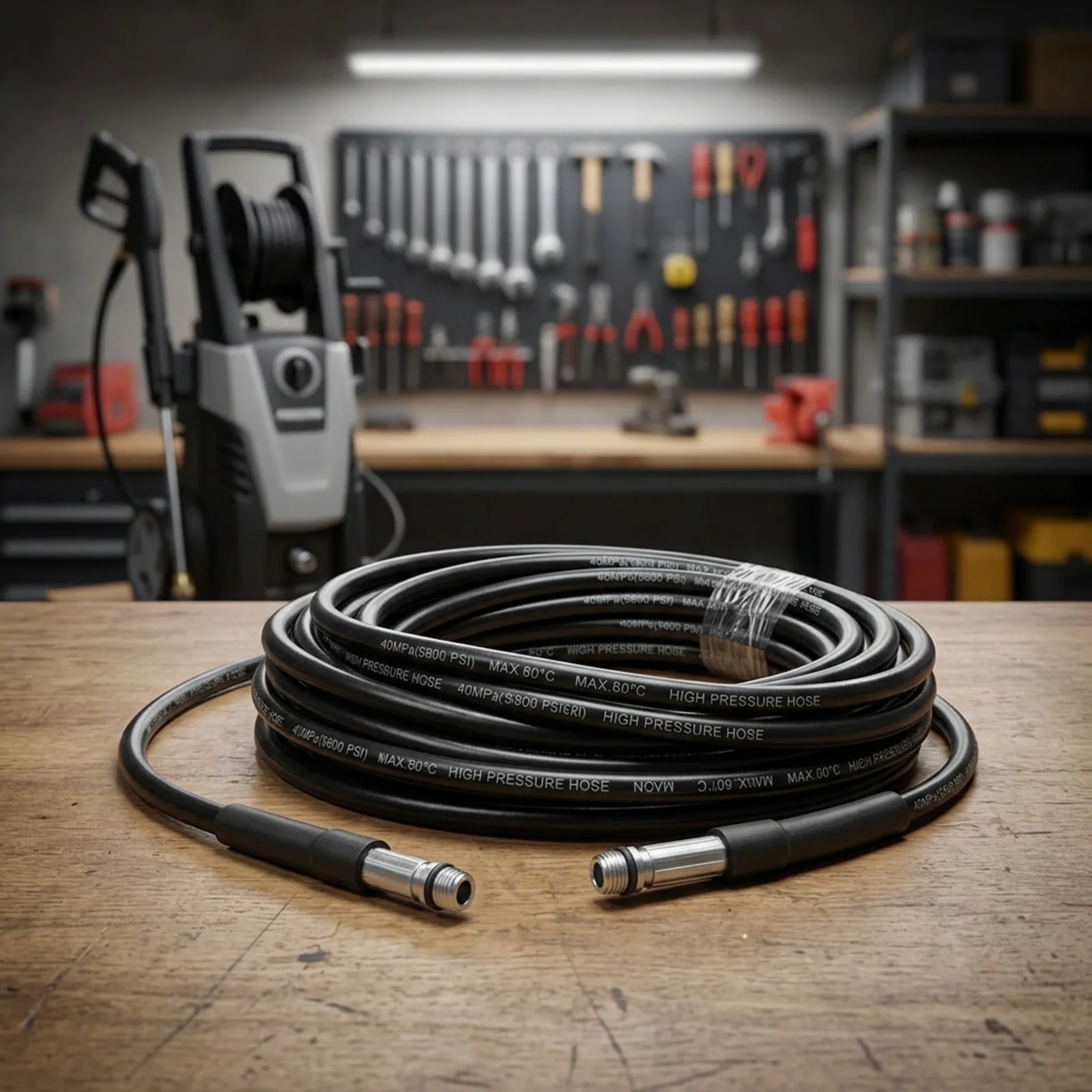 Pressure Washer Hose Pressure Drain Hose Flexible Design Easy Transport Cleaning Hose Cleaning Hose For Drain Cleaning