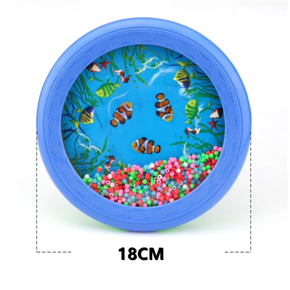 Ocean Drum Wave Sea Sound Bead Drum Ocean Drums Percussion Musical Educational Instrument Parts Accessories Toys Plastic Beads