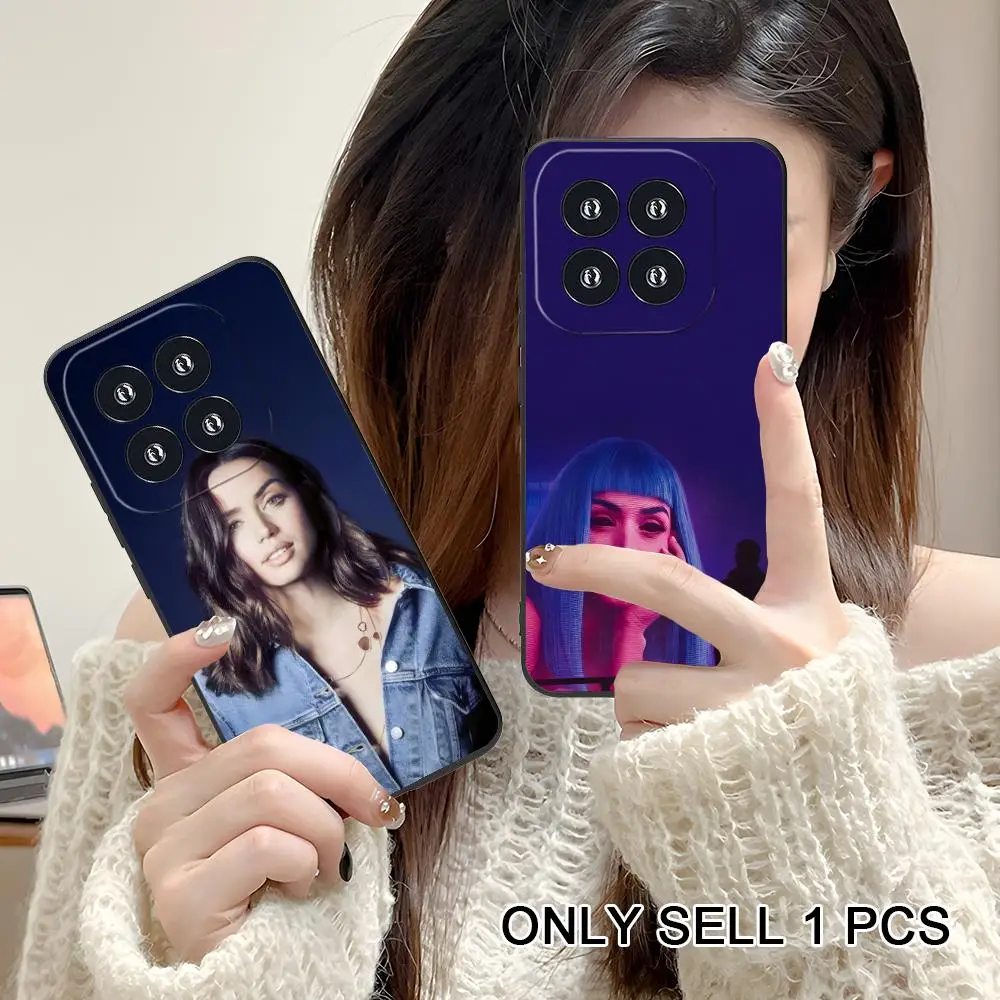 Funda de teléfono Ana de Armas para Xiaomi 17 15 14 13 12 11 T Ultra Lite Pro S X 5G, funda suave de TPU a prueba de golpes