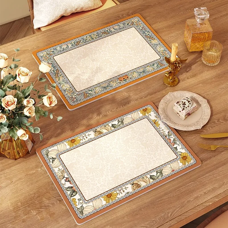 بساط طعام فاخر خفيف الوزن على الطراز الأمريكي مقاوم للماء ومقاوم للزيت وغير قابل للغسل ومقاوم للحرارة بساط طاولة آمن للاستخدا... #2