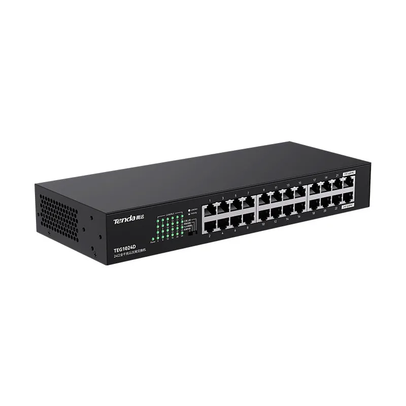 Imagem -03 - Switch Ethernet Gigabit 24 Portas 10 100 1000mpbs Mdi Mdix Hub Rj45