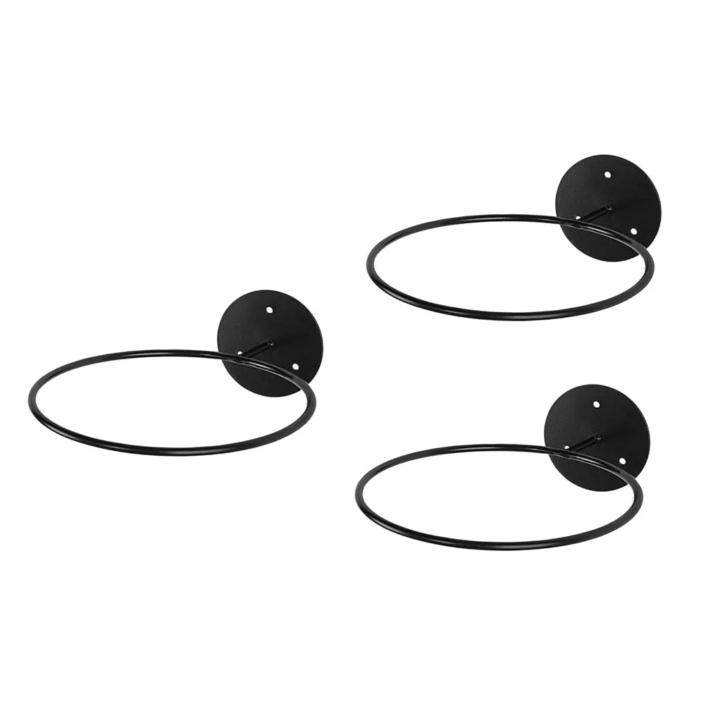 

3 Pcs Ball Mount Balls Indoor Basketball Shelf Sports Holder Supporting Iron Display Soccer