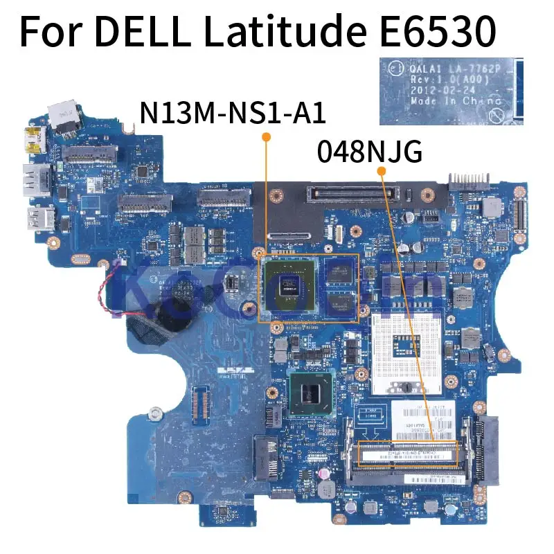 

Материнская плата для ноутбука DELL Latitude E6530 материнская плата для ноутбука 048NJG LA-7762P SLJ8A N13M-NS1-A1 DDR3