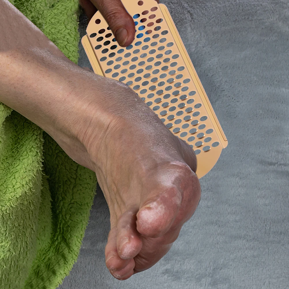 

4pcs Foot Files Stainless Steel Pumice Stone Rubbing Board Scraper Dead Skin Callus Remover Pedicure Tool Salon Manual File