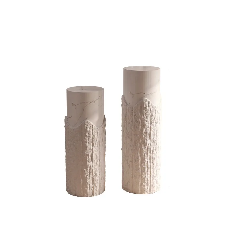 

Italian light luxury flower shelf living room wabi-sabi wind art installation ornament display stand