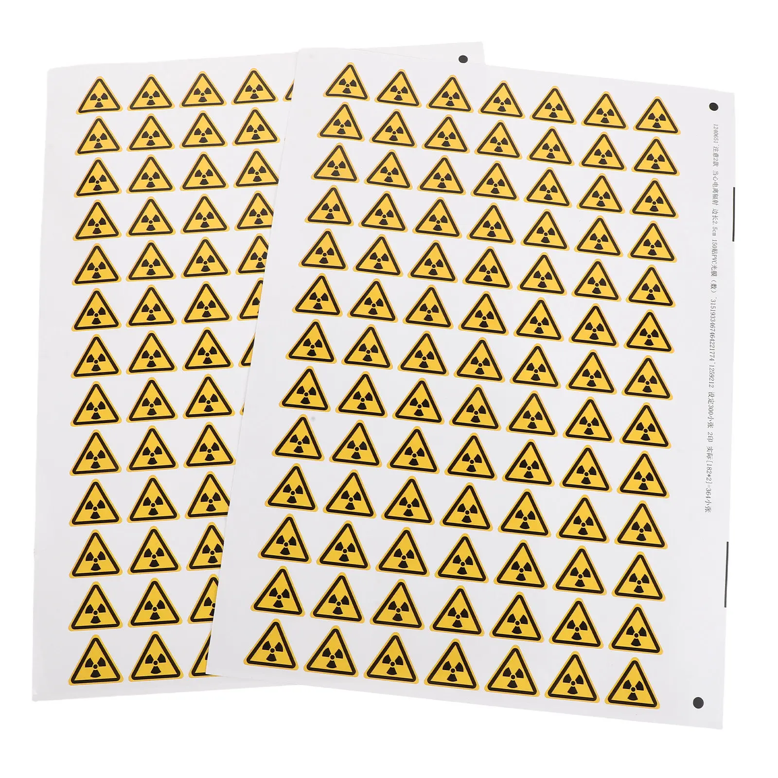 Étiquette d'avertissement de risque radiologique, autocollant de sécurité auto-adhésif, autocollant d'avertissement vif et résistant aux intempéries pour laboratoire restreint