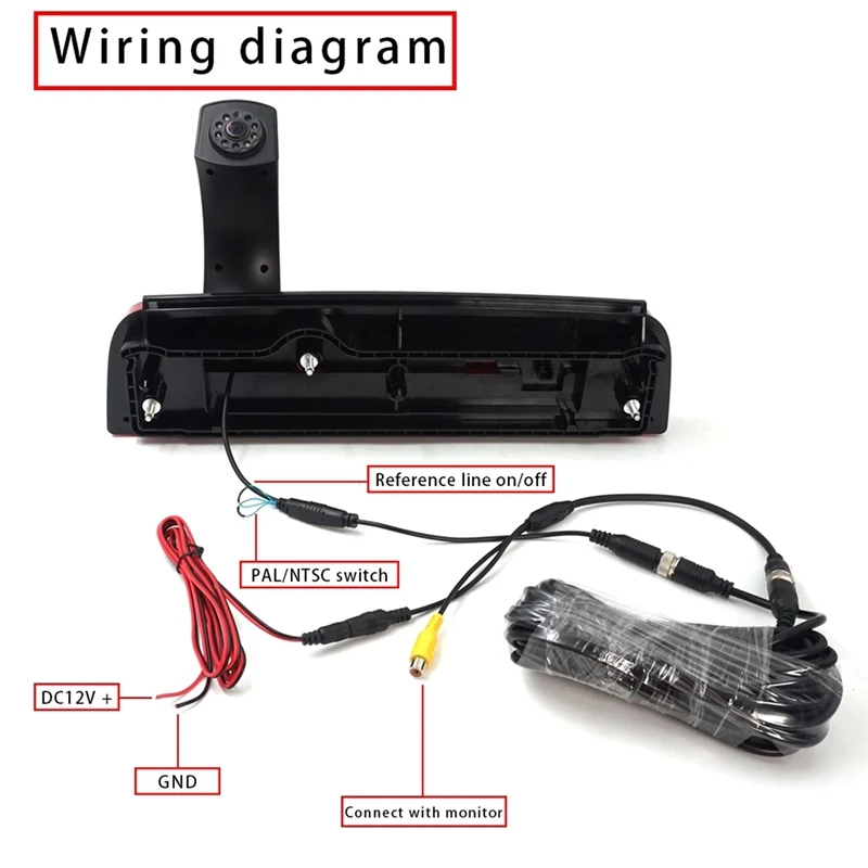 Car Wide Angle HD Brake Light Camera Backup Backup Camera For Ford Transit Connect 2014-2017