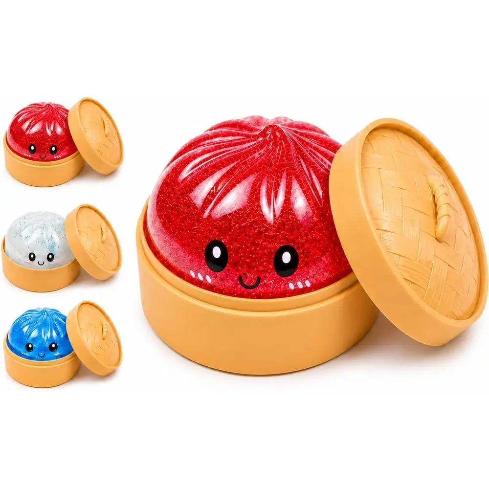 

Glitter Dumpling Squishy, 8.5cm Large Burst-Style Mystery Box StrBall, Cute Steamer with Juicy Squeeze, idget Sensory Toy or Adu