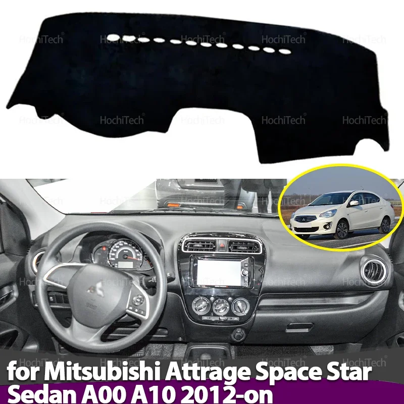 Dashboard Cover Board Anti-Slip Mat Protect Pad Car Sunshade Carpet Rug For Mitsubishi Attrage Space Star Sedan A00 A10 2012-on
