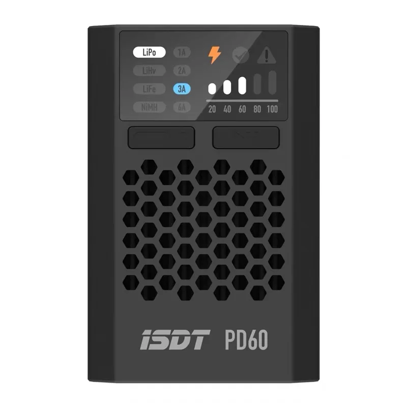 

Балансное зарядное устройство для литиевой батареи ISDT PD60 60 Вт, вход типа C, срок службы лития для гоночного дрона с дистанционным управлением, NiMH