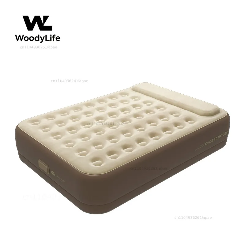 Inflatable Mattress Outdoor PVC Air Cushion Camping Tent Bed With Built In Pump Sleeping Pad Mat Flocking Mattress for Camping