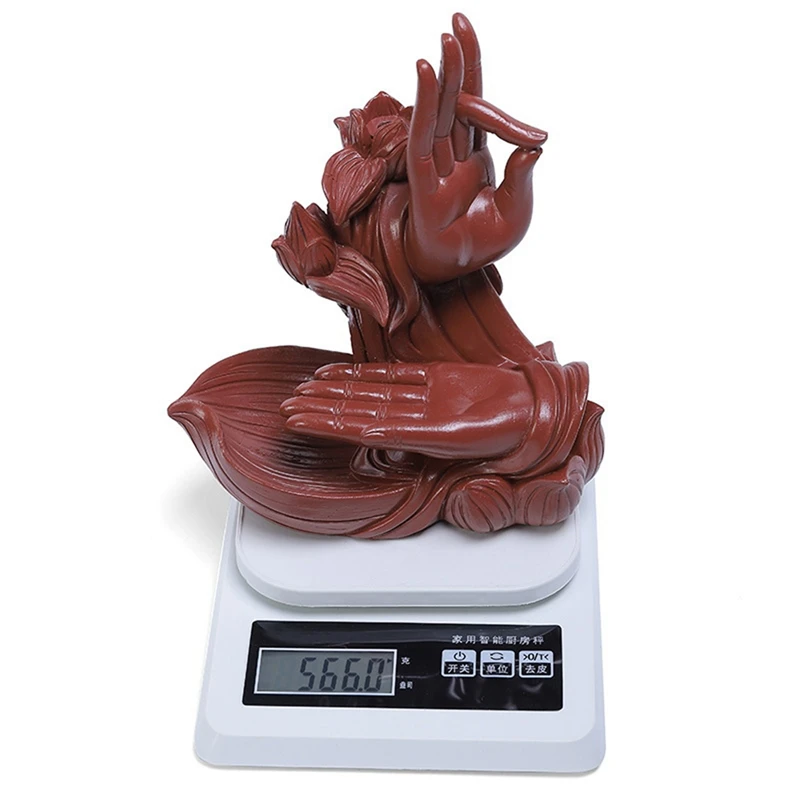 Backflow Lotus Incense Burner Waterfall Incense Cone Bergamot Incense Stick Holder Home Zen Buddha Hand Incense Burner