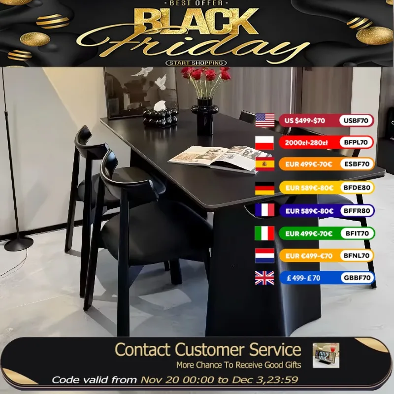 

Black Square Dining Tables Nordic Design Event Luxury Salon Dining Tables Living Room Kitchen Tavola Da Pranzo Home Furniture