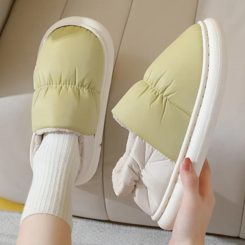 Winter Warm Slipper Women Home Fuzzy Waterproof Plush Indoor Floor Non Slip Men Male House Shoes Female Footwear 2024 New In