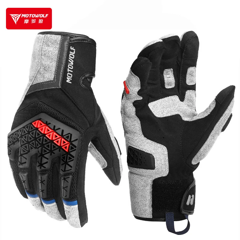 Men\'s Full Finger Touch Screen Motorcycle Gloves Accesorios Para Motos TPR Protector Luvas Para Guantes De Motociclista 오토바이 장갑