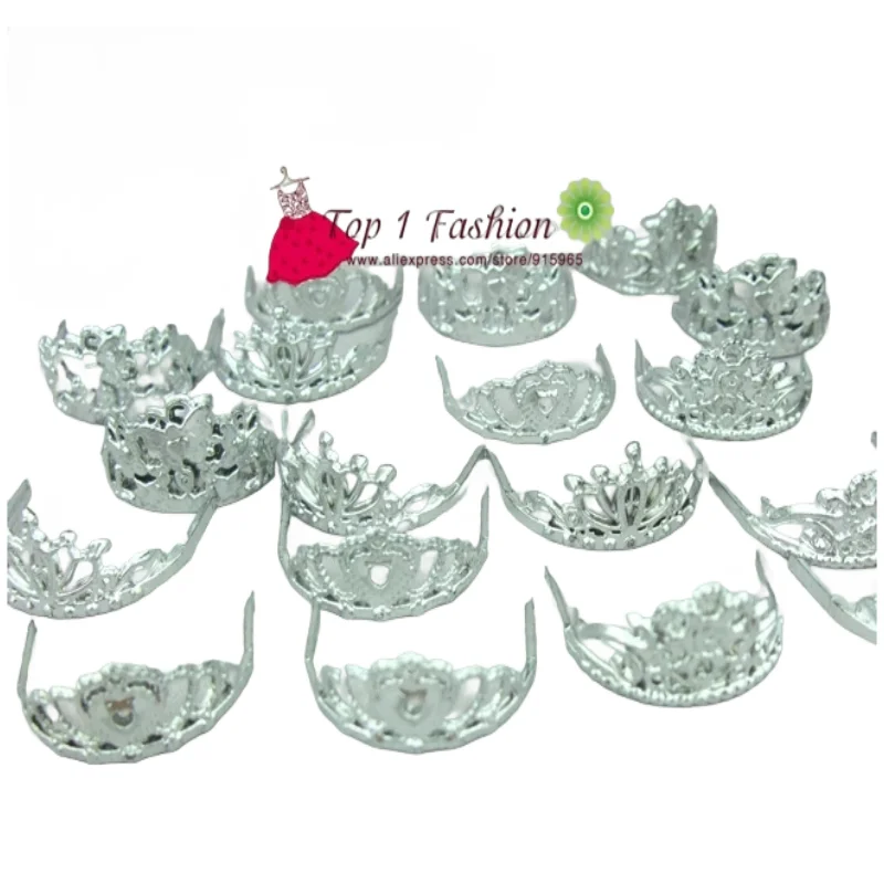 10pcs/set  Silver Plating Crown Decoration Accessory for Barbie Doll