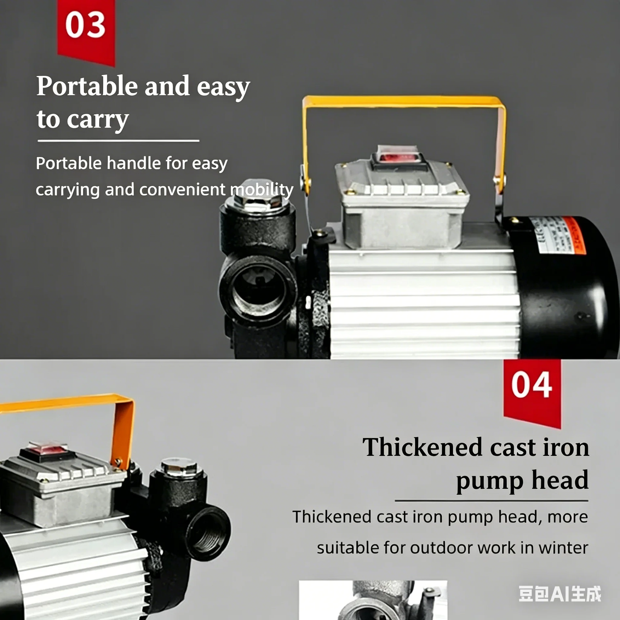 220V Electric Diesel Fuel Transfer Pump Self-Priming Suction Oil Pump High Flow Refueling Pump for Vehicle Truck Tank view 6