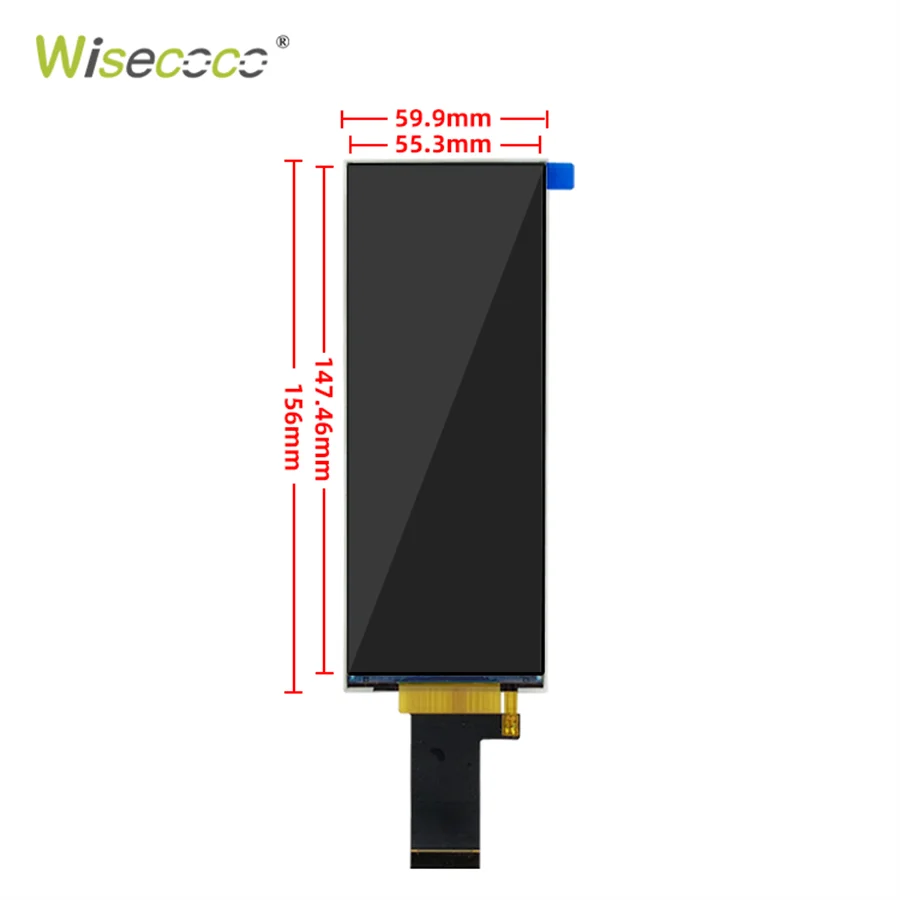 6.2 Inch 360x960 IPS LCD Wide Display Stretch Bar Screen Wisecoco SPI RGB Interface For Home Appliance Musical Instrument