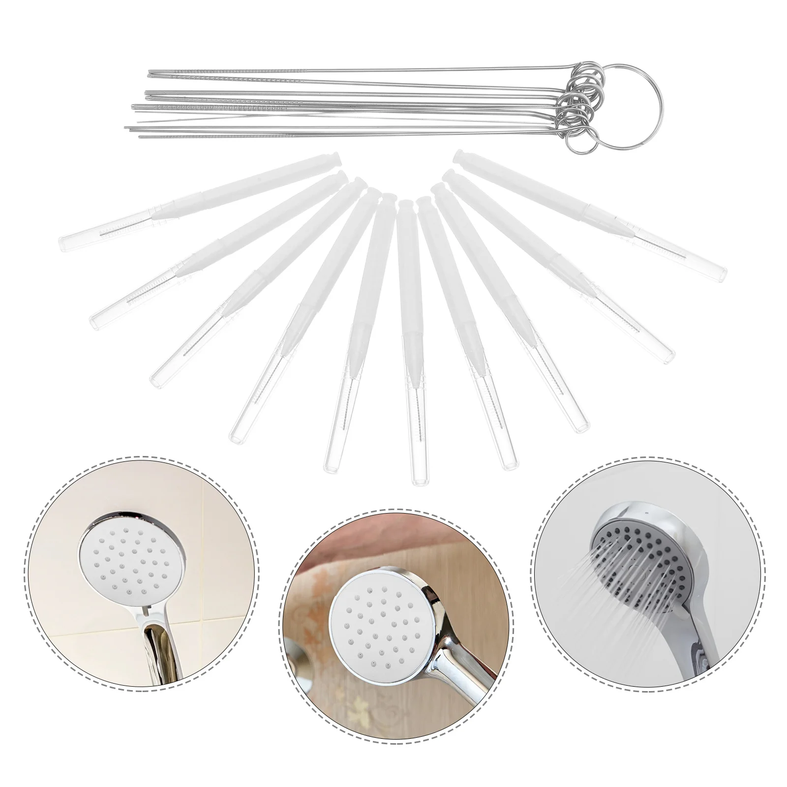 

20Pcs Shower Hole Cleaner Precise Anti-Clogging Tool for Showerheads Handheld Nozzle Cleaning Brush to Restore Water Flow