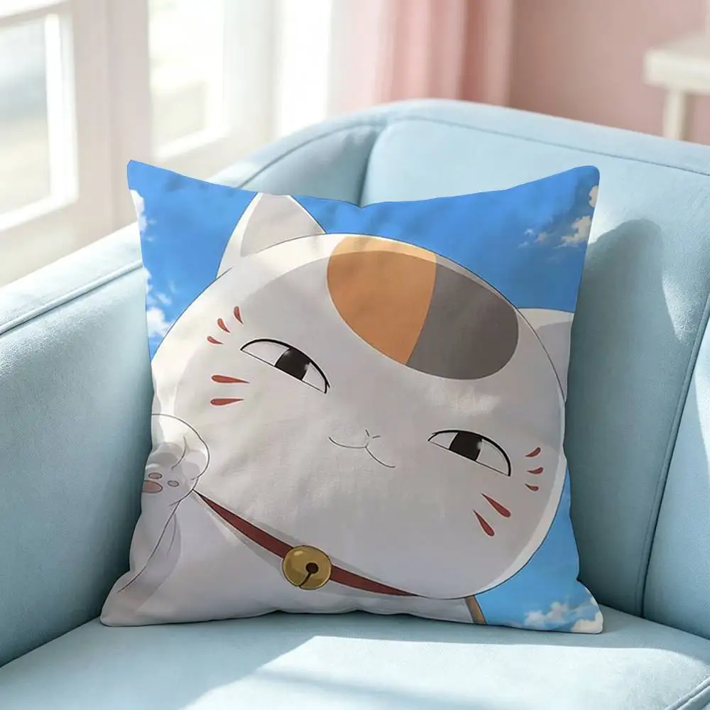 Cool Anime Natsume Yuujinchou Pillow Case Square Double-Sided Sofa Cushion Cover Bedroom Bedside Pillow