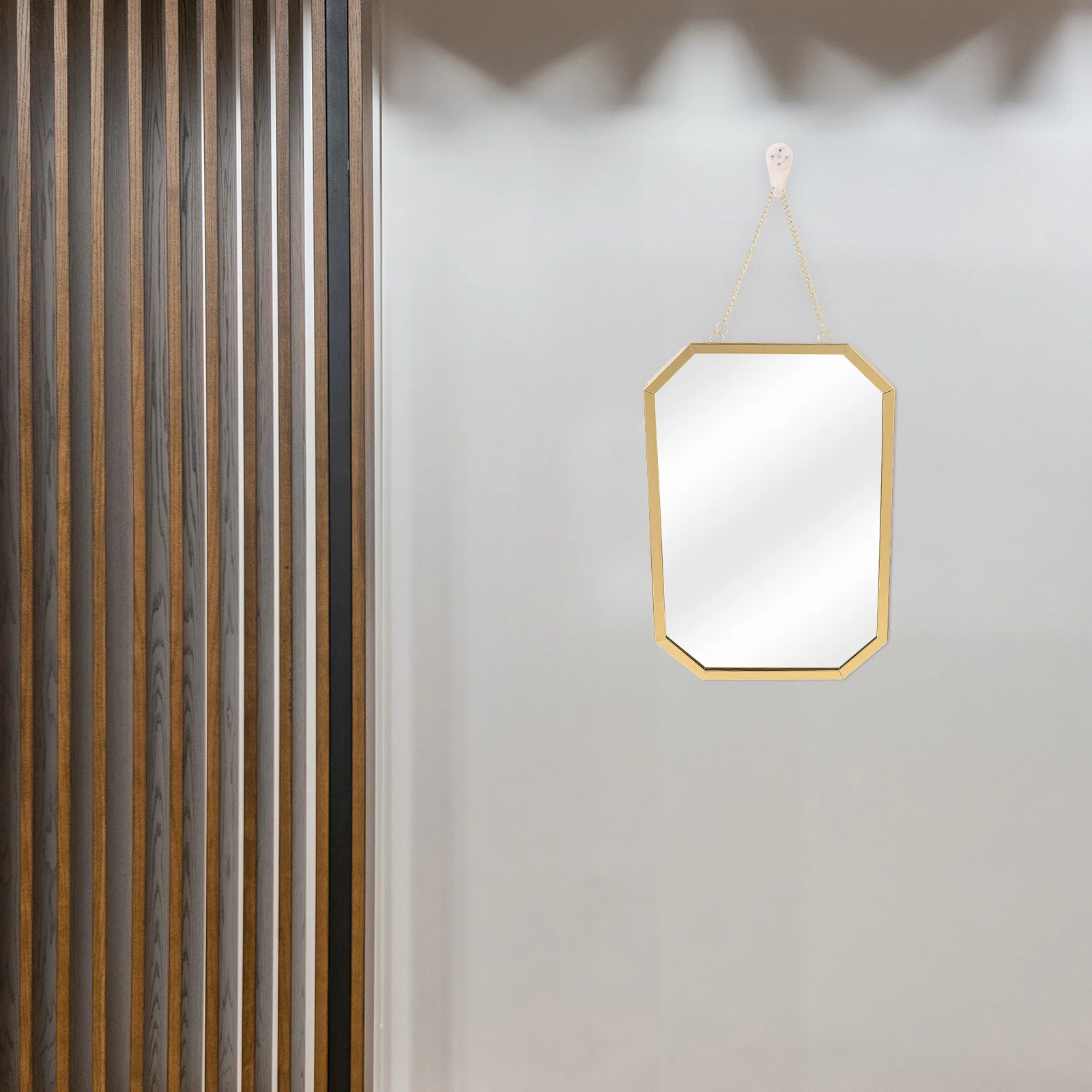 

Modern Octagonal Hanging Wall Mirror Decorative Makeup Mirror for Home Bathroom Bedroom Hotel Wall Decor