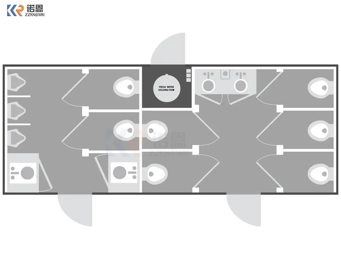 변기 휴대용 욕실 변기 트레일러, 럭셔리 휴대용 트레일러, 이동식 화장실