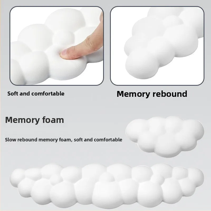 Keyboard Wrist Rest Leather Memory Foam Wrist Rest for Computer Keyboard Mouse, Ergonomic Massage Design Support Hand Arm