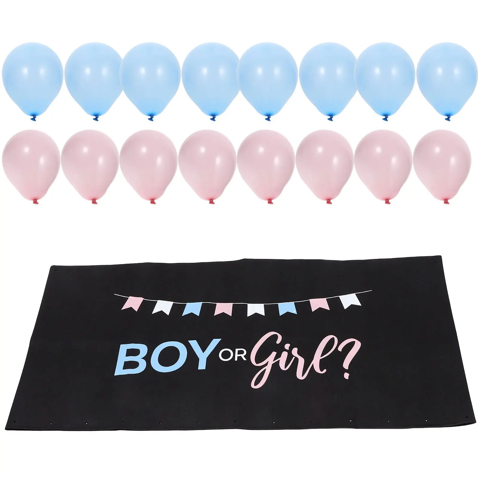 

12 Latex Balloons Gender Reveal Blue Pink Baby Shower Non Woven Fabric Navy Background Prop Photos