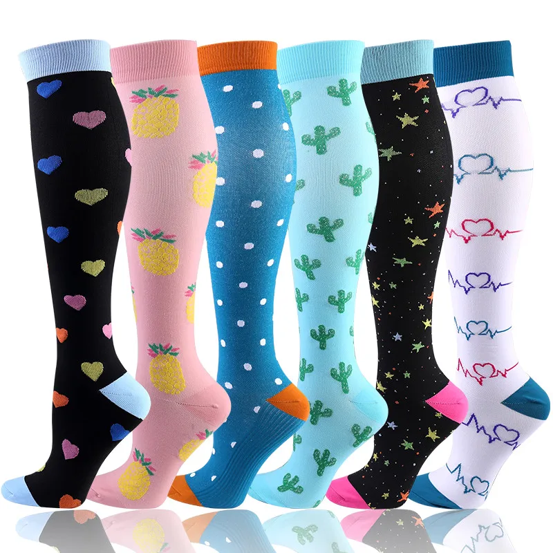 

1 Pairs Quality Unisex Compression Stockings Cycling Socks Fit Medical Edema, Diabetes, Varicose Veins, Running Marathon Socks