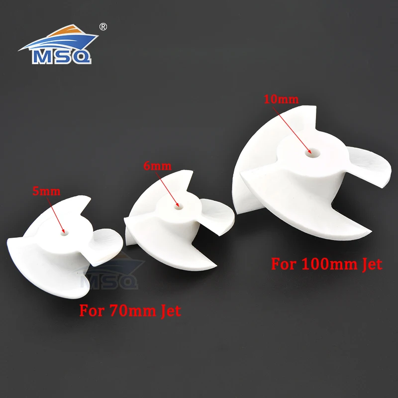 1pc Customized Plastic 3/4 Blades Propeller For 70mm/85mm/100mm Water Jet Thruster