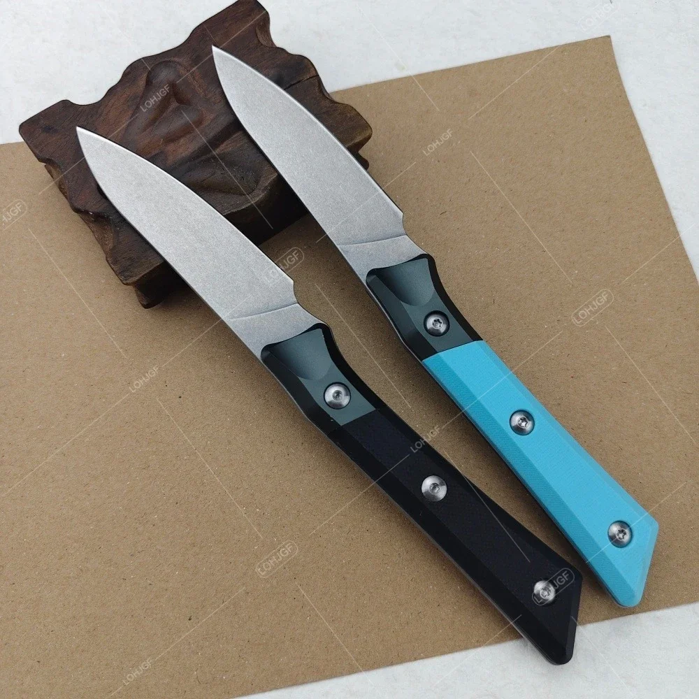 3500B Blue & Balck Aluminum Handle Camping Picnic Cutting Outdoor Knife with K Sheath EDC Preferred Kitchen Paring Fruit Knives