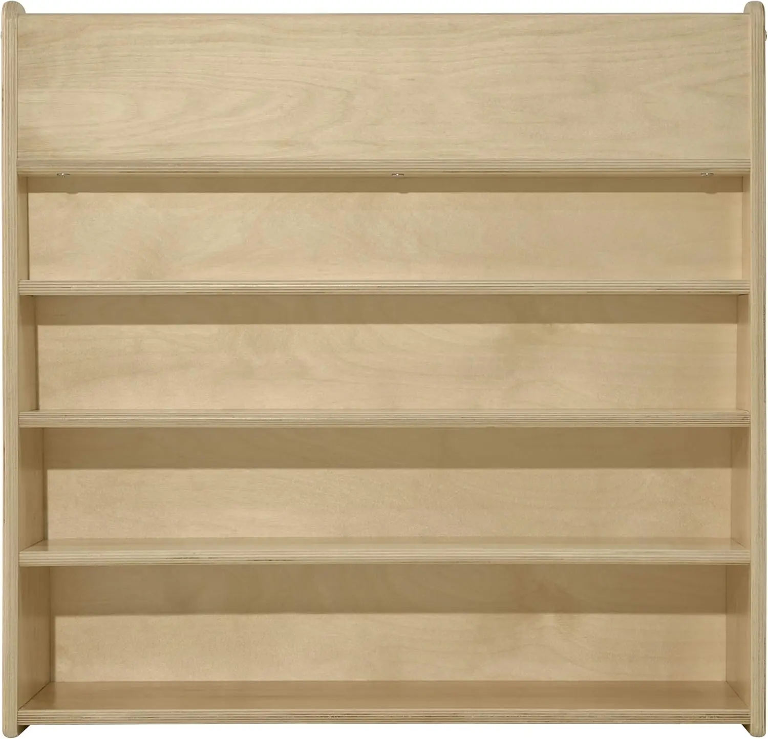 Soporte de exhibición de libros de 5 estantes para niños, 30' de ancho, almacenamiento trasero, fabricado en EE. UU.