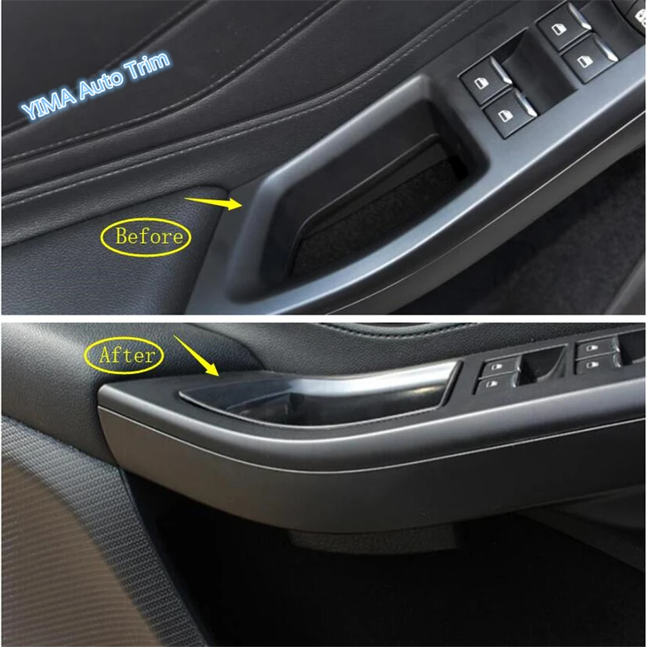 Black Style Car Front Door Handrail Sort Out Storage Box Plastic Modified Interior Accessories For Ford Focus MK4 2019 - 2024