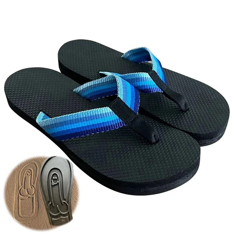 Versteckte Penis Flops Parodie kreative Penis Hausschuhe Sommer Strand Komfort rutsch feste Herren Sandale Strand Flip Flops Schwanz Hausschuhe