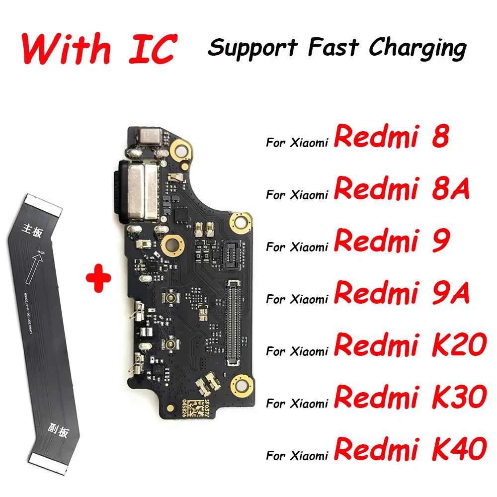 Tested For Xiaomi Redmi 8 8A 9 9A 9C 9T 10 10A 10C USB Charging Dock Jack Plug Socket Port Connector Charge Board Flex Cable