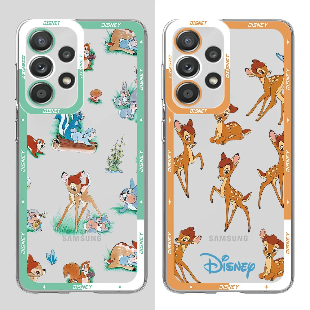 Disney Bambi Friends Thumper Phone Clear Case for Samsung Galaxy A12 A23 A24 5G A73 A33 A14 A55 A32 A13 A35 A52s A15 Cover funda