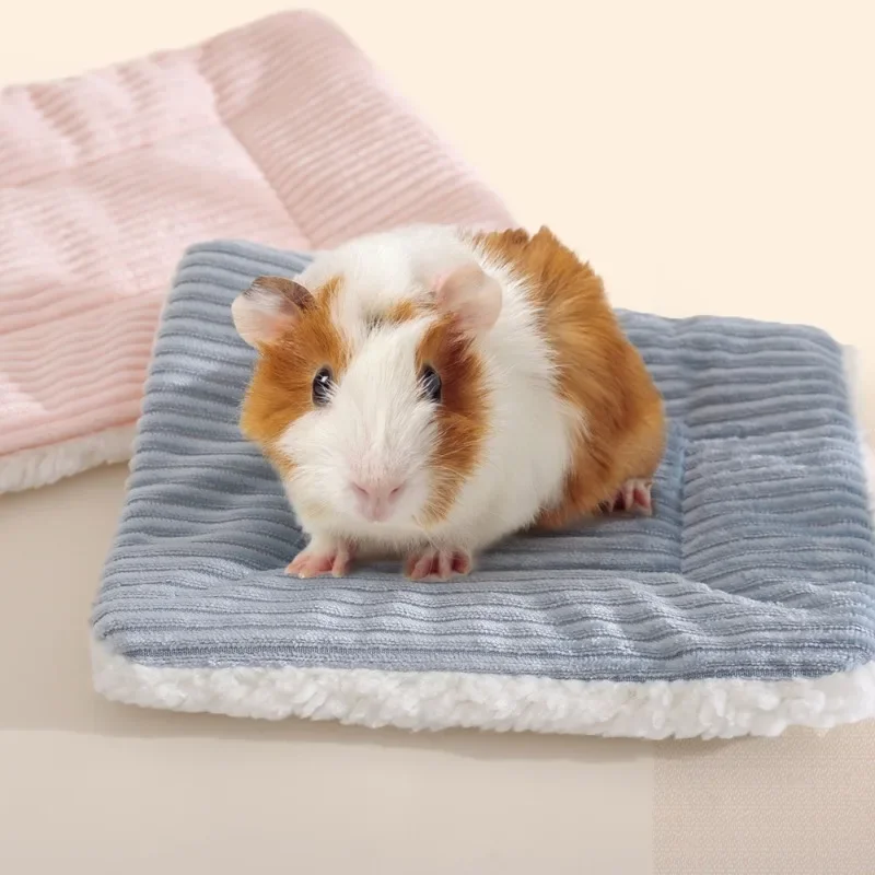 

New Warm Autumn Solid Fleece Bed Soft Lint Sleep Mat Nest Plush Mat Bed for Small Animal Hedgehog Hamster Rabbit Bird Mats