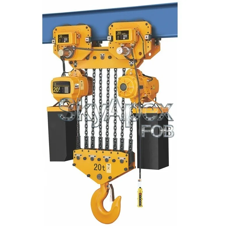 Heavy Duty Fixed Chain Lifting Block Large Spec Hoist Overhead Crane Fitting Compatible With Monorail I Beam Travelling FOB