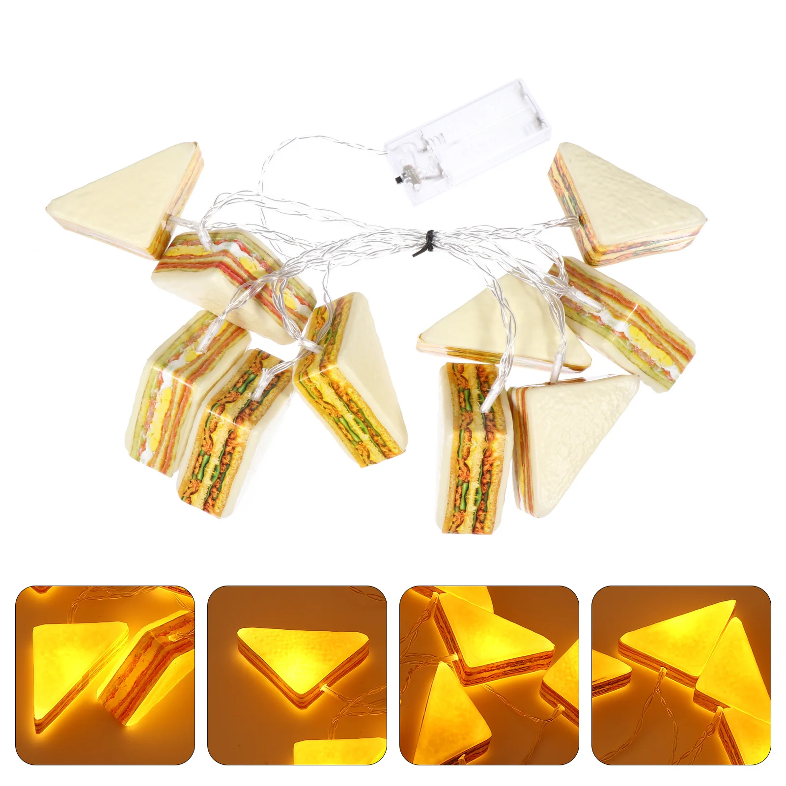 1 قطعة ساندويتش النمذجة سلسلة ضوء مصباح للزينة الإبداعية لغرفة عيد ميلاد حفلة مريحة المنزل ضوء الليل #4