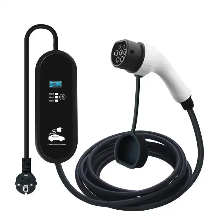 TARY Factory Outlet 7-11-22KW EV AC Portable Charger for Home Use  Adjustable Current 13A 16A 25A 32A