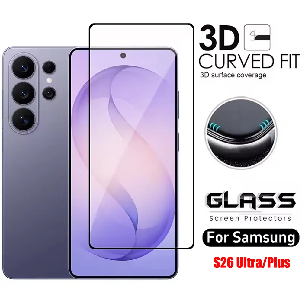 Full Cover Glass For Samsung Galaxy S26 Ultra Tempered Glass For Samsung S26 Plus Screen Protector Phone Film Galaxy S26