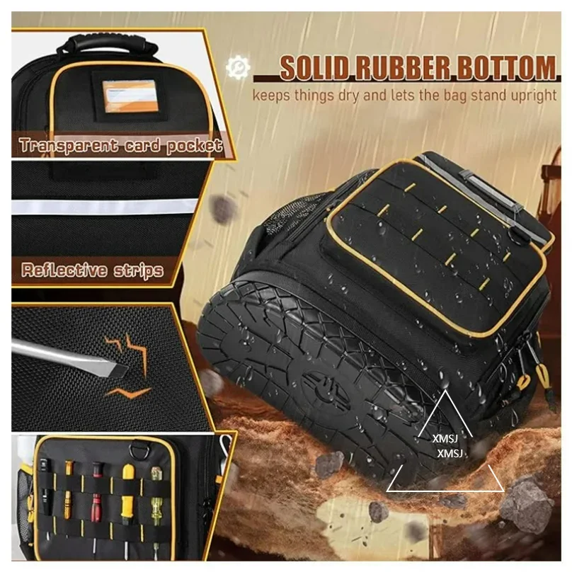 XMSJ New Toolkit Portable Tool Storage Bag Thickened Wear-resistant Toolkit Crossbody Toolkit 2025 NEW