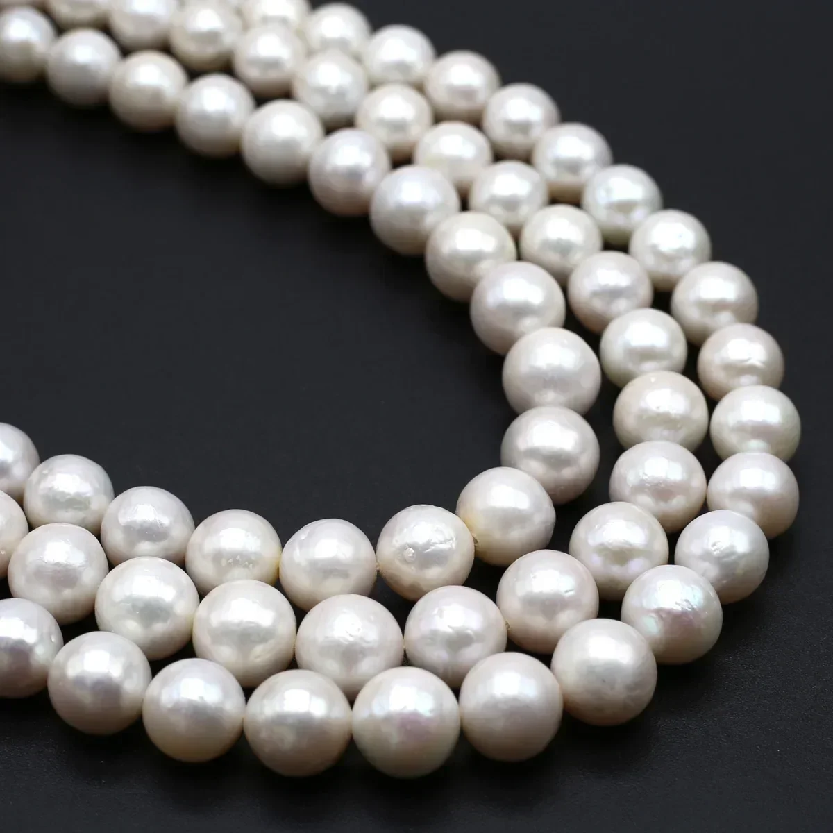 10-11mm AAA Natural Freshwater Pearl Beaded Round Shape Punch Loose Beads For Jewelry Making DIY Bracelet Necklace Accessories