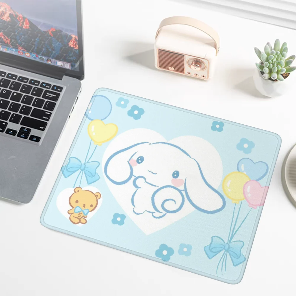 Alfombrilla de ratón Cinnamoroll Sanrio para teclado, alfombrilla pequeña para escritorio, accesorios para juegos de Pc, ratón inalámbrico lindo para computadora de escritorio