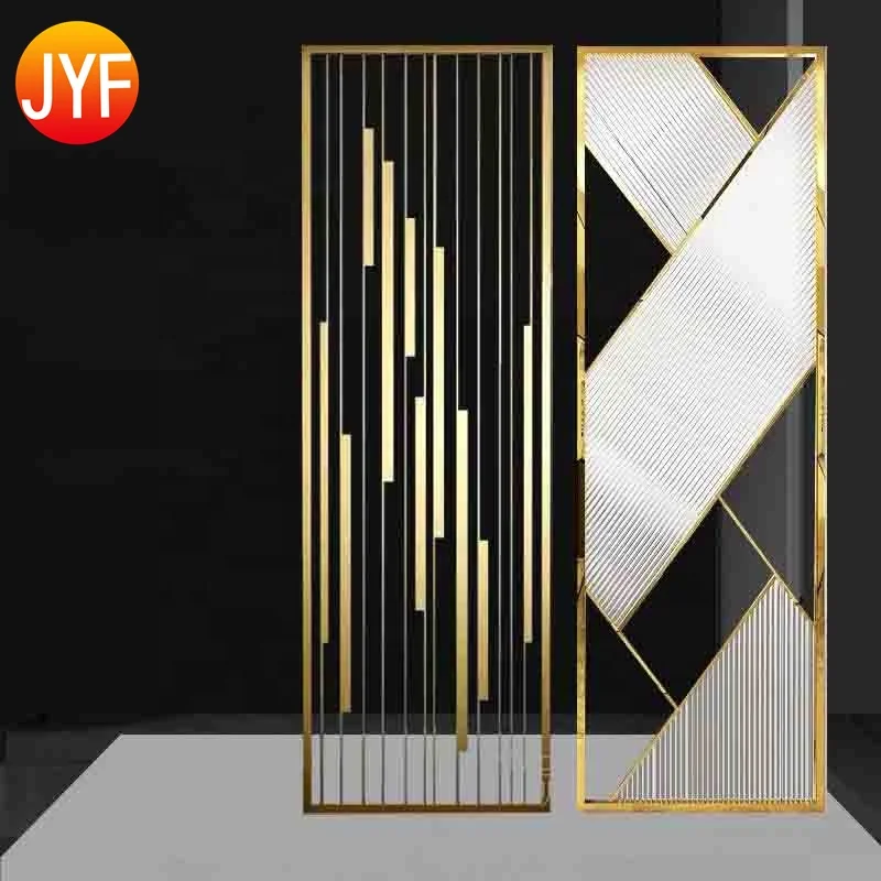 custom.EL128 Interior High-end Decorative Stainless Steel Brass Partition Metal Screen Room Divider Living Room