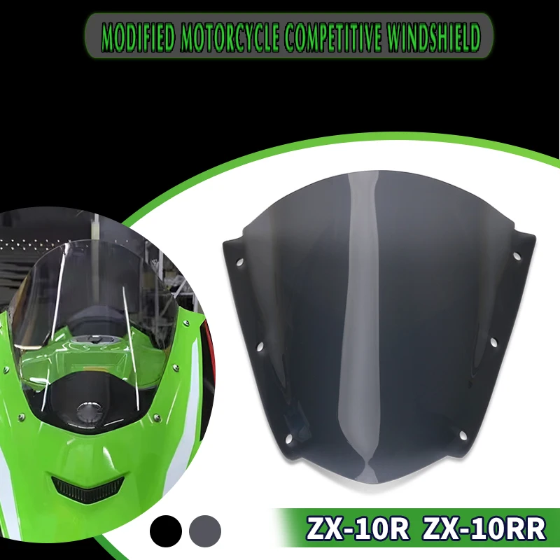 

Motorcycle Windscreen Wind Deflector Fairing Windshield Front Flyscreen Fit For ZX-10R ZX-10RR ZX 10RR Motor Accessories