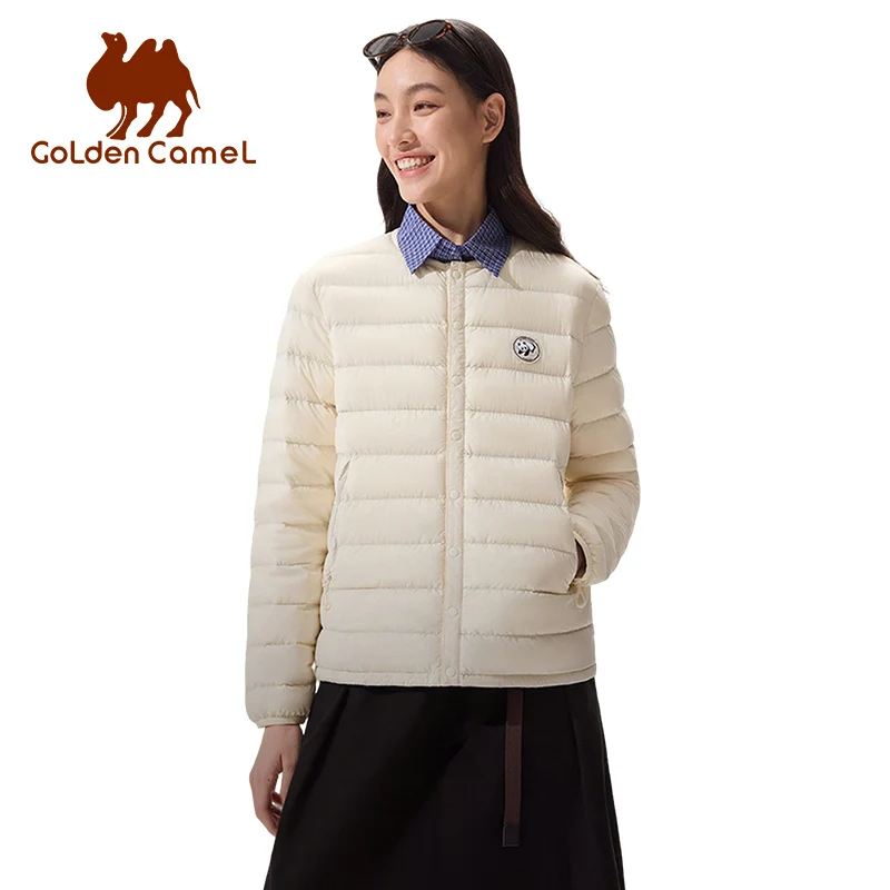 GOLDEN CAMEL Women's Down Jackets for Women Lightweight Fashionable Cold-resistant Warm Cotton Short Coat 2025 Autumn and Winter
