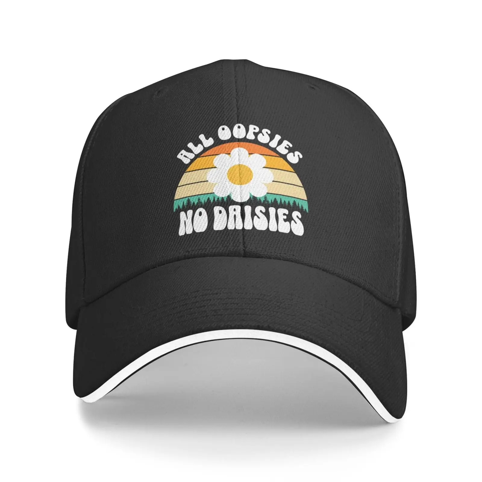 Sombrero de béisbol All Oopsies No Daisies para hombre, gorra fresca, color negro