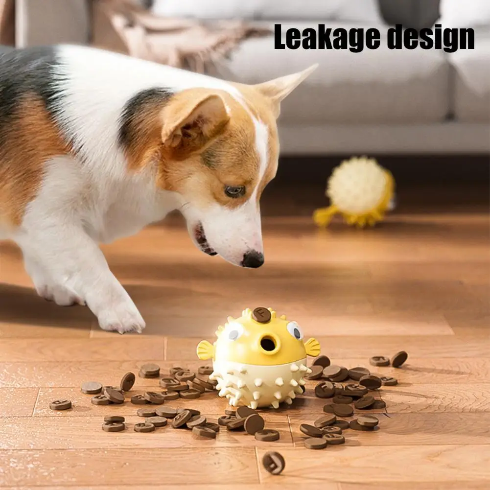 Dog Toy Tumbler Leaky Food Ball Interactive Washable Cartoon Fish Shape Teeth Cleaning Pet Supplies Dog Chew Toy